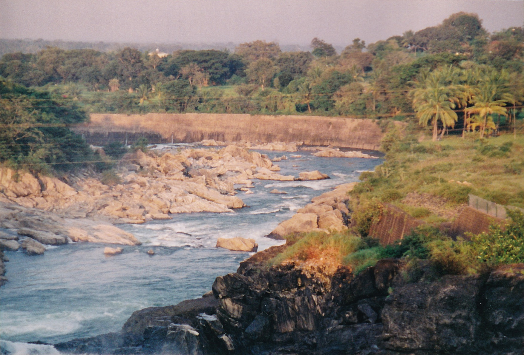 La rivière Cauvery à Brindavan Gardens